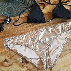 Awesome gold Lame J crew bikini bottoms xl